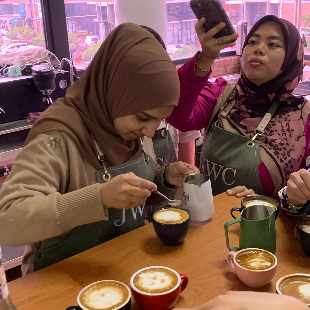 Hands-on barista class at JWC Academy Kuala Lumpur Bukit Jalil