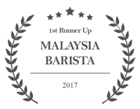 1st runner up malaysia barista 2017 award