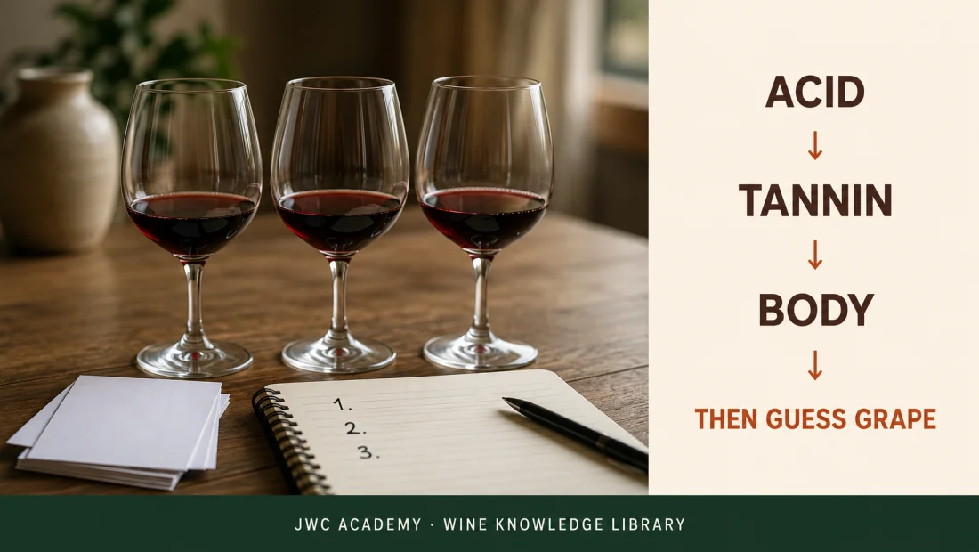 Three glasses, one variable per round