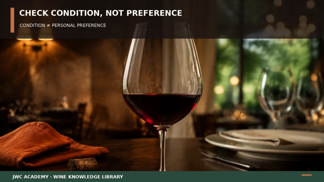 Condition ≠ personal preference
